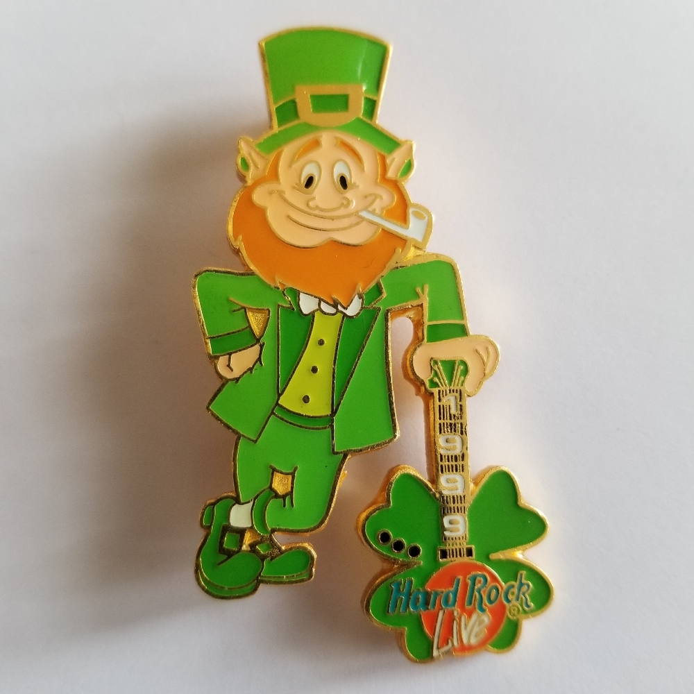 Relisted - Vintage Hard Rock Cafe pin 1999 St Patrick's Day LE 1000 Leprechaun - Picture 1 of 9